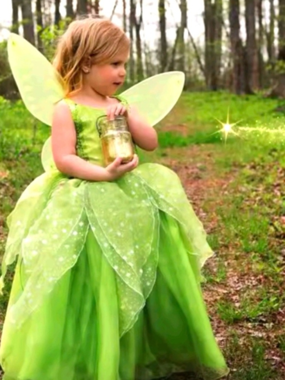 Green Fairy Princess Dress for Kids - Brand: None.
